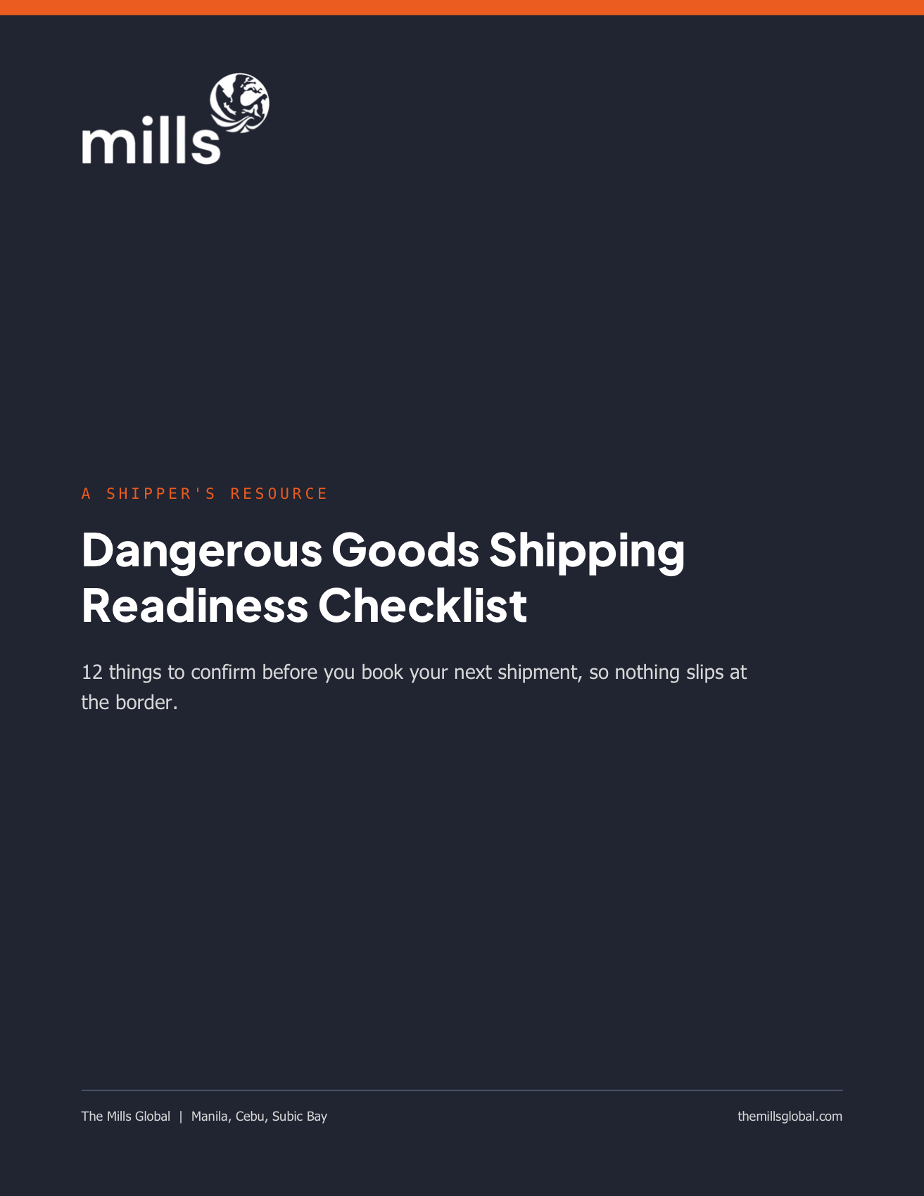 Cover of Dangerous Goods Shipping Readiness Checklist