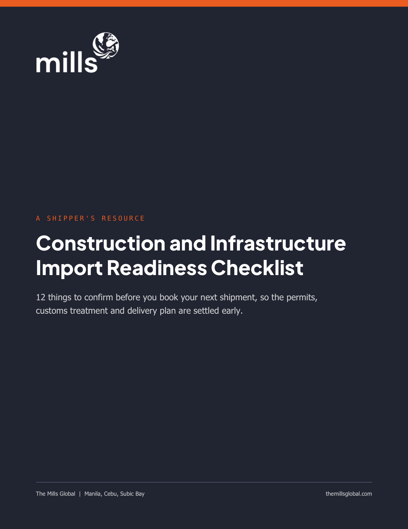 Cover of Construction and Infrastructure Import Readiness Checklist