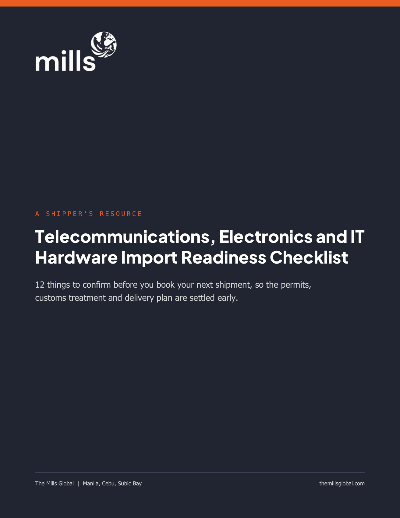 Cover of Telecommunications, Electronics and IT Hardware Import Readiness Checklist