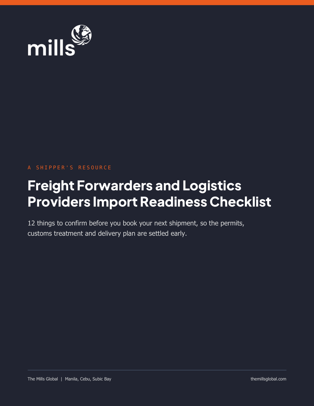 Cover of Freight Forwarders and Logistics Providers Import Readiness Checklist