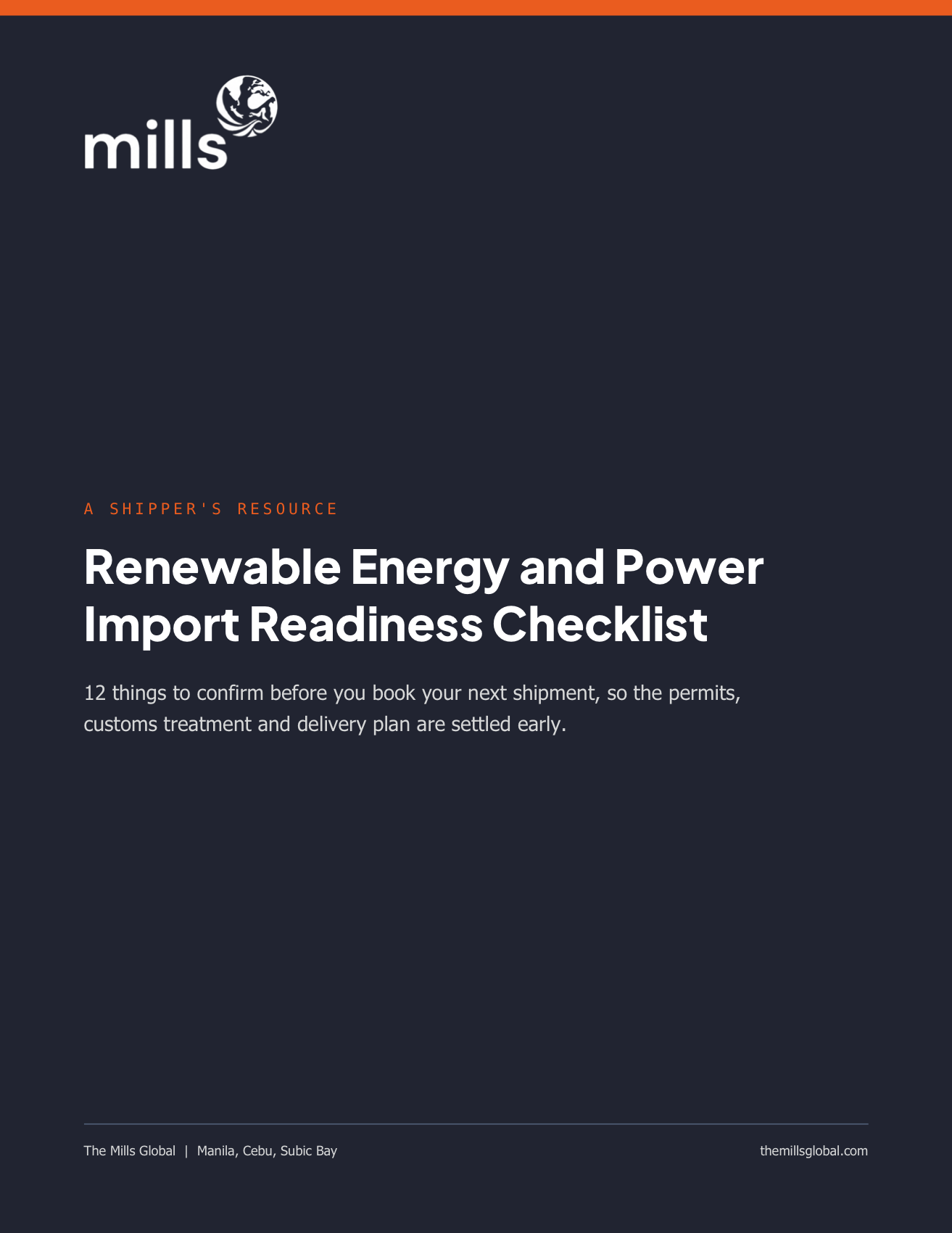 Cover of Renewable Energy and Power Import Readiness Checklist