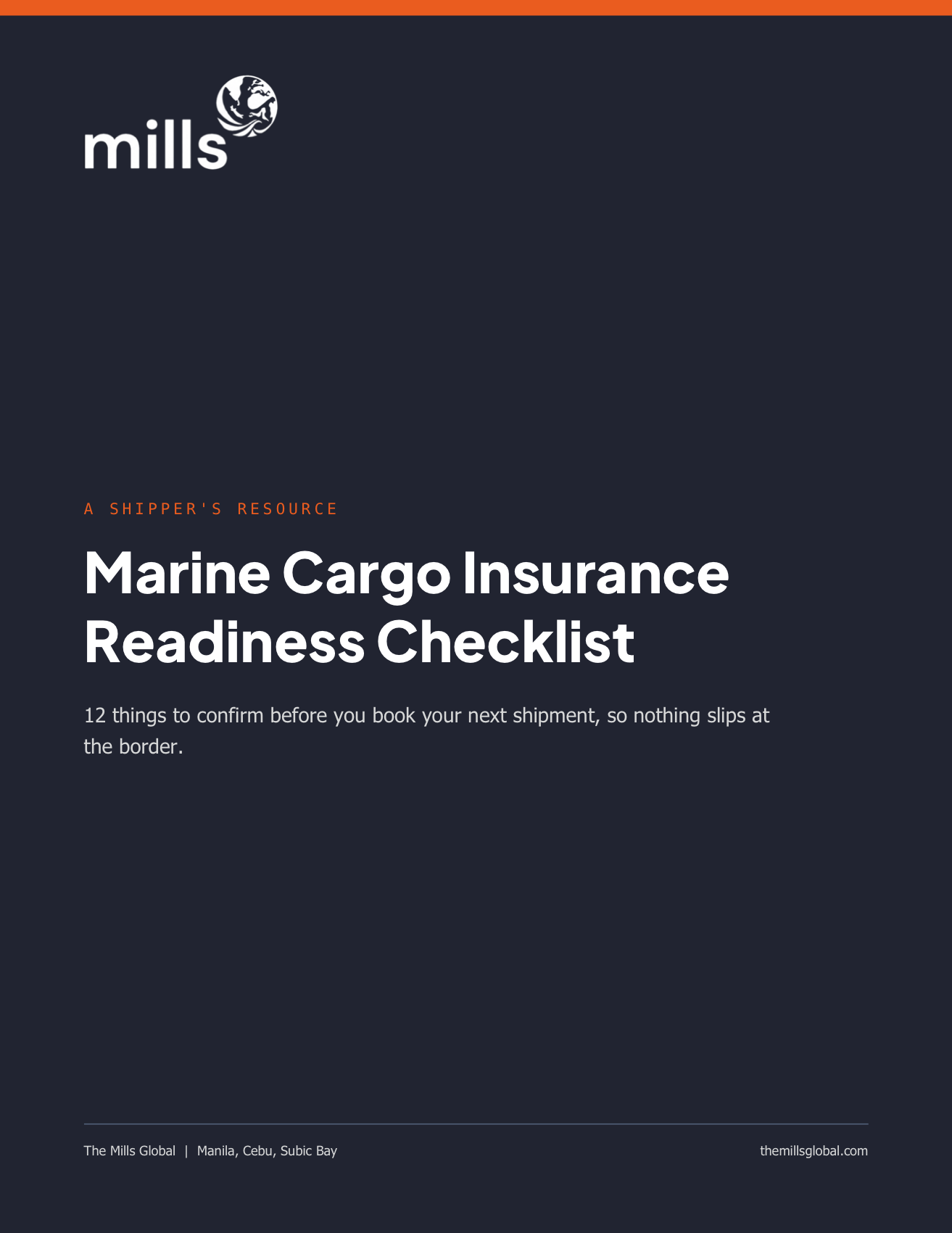 Cover of Marine Cargo Insurance Readiness Checklist